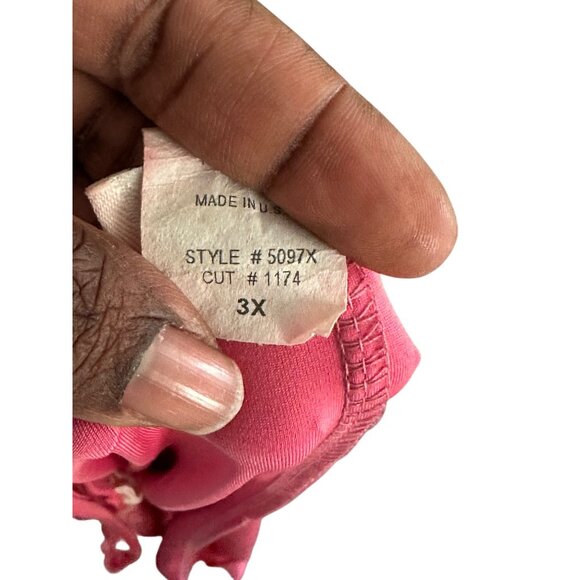 Vintage Embroidered Asymmetric Hem Camisole Pink Top Lace Trim Y2k Fairy Sz 3x - Picture 6 of 9